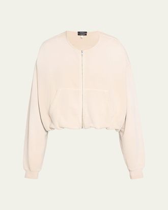R13 Balloon-Sleeve Cotton Bomber Jacket