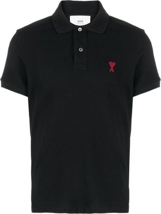 Ami Black Logo Polo