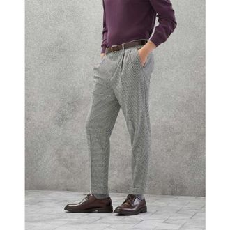 Brunello Cucinelli MenS Light Grey Wool Pleated Trousers, Size 34