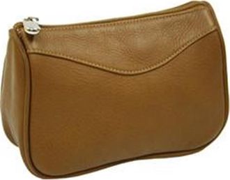 Piel Leather 2845 Carry-All Zip Pouch - Saddle