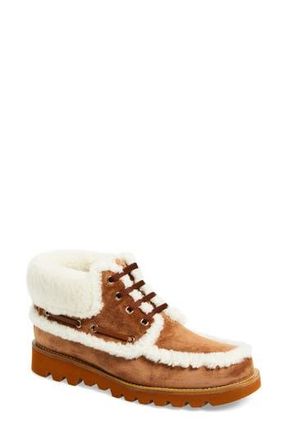 Valentino Garavani Palm Avenue Genuine Shearling Desert Boot in Camel/Natural at Nordstrom Rack, Size 6Us / 36Eu