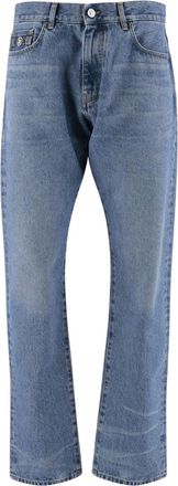 Versace Blue Regular Mid Rise Jeans