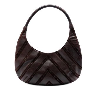 Ferragamo Pre-owned Ferragamo Chevron Calfskin and Studded Suede Hobo Ladies 79IBMEH7QEAD0N62