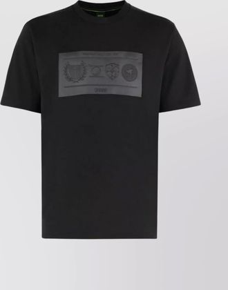 HUGO BOSS cotton logo-embossed crew-neck t-shirt