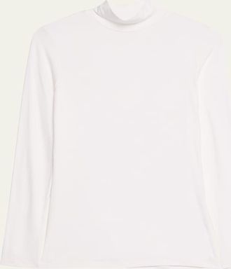 Majestic Filatures Soft Touch Mock Turtleneck Top