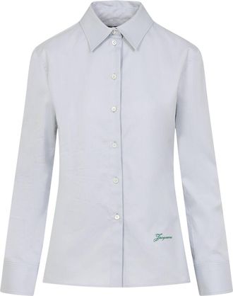Jacquemus Light Grey La Chemise De Costume Cotton Shirt-Donna