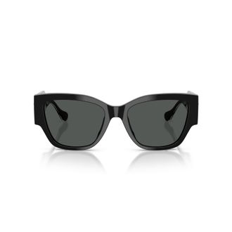 Versace Oversized Square Frame Sunglasses with Gold-Tone Emblem
