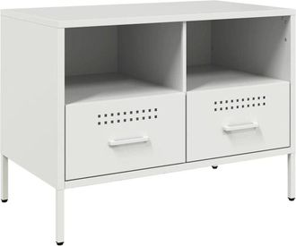 vidaXL TV Cabinet White 68x39x50.5 cm Steel vidaXL