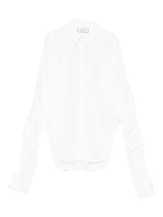 Blumarine Camicia con arricciature - Bianco
