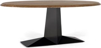 Giner&Colomer Mesa de comedor madera de acacia natural y hierro negro 200cm