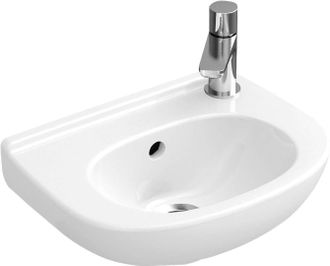 Villeroy & Boch O.novo - Lavamanos Compact 36x28 Cm, Con Rebosadero, Sin Orificio Para El Grifo, Blanco Alpino 53603601