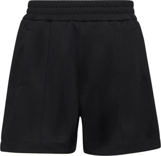 Palm Angels Casual Shorts, male, Black, Size: S Curved Logo Shorts