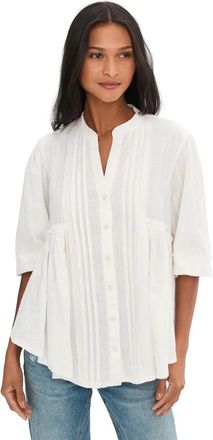 Free People We The Free Willow Shirt Womens Ivory Cotton Button Down GBO3800