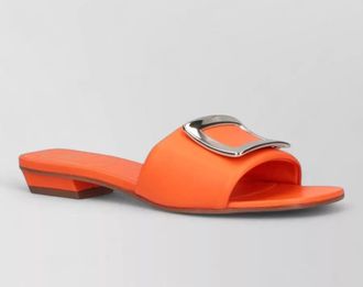 Roger Vivier sandals heel metal buckle open square toe