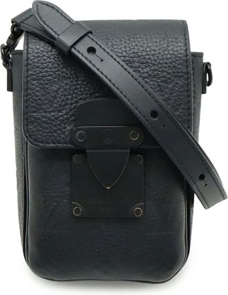 Louis Vuitton Black Noir Leather Shoulder Bag (Pre-Owned)