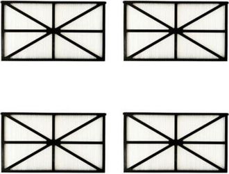 OEM Juego De 4 Paneles De Filtro Para Robot Tiger Shark Rcx70101pak2, Color Negro