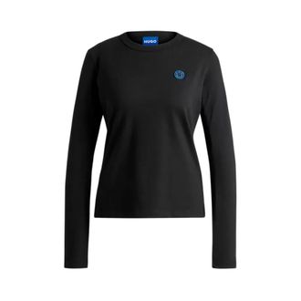 HUGO BOSS Tops, Dames, Zwart, S, Stijlvolle Daliria T-shirt