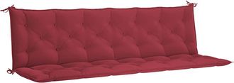 vidaXL Coj&iacute;n De Banco De Jard&iacute;n Tela Oxford Rojo Tinto 200x(50+50)x7cm Vidaxl