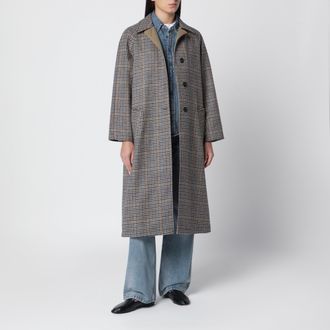 Schneiders Cappotto reversibile blu/marrone in lana