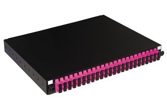 Link Link Pannello Fibra Ottica 19 Con 24 Adattatori Sc Duplex Om4 Profondita 250 Mm Con 48 Pigtail Installati Colore Nero