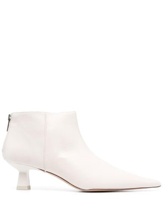 Ganni Stivaletto 65mm pointed boots - women - Calf Leather/Rubber/Calf Leather - 38 - Neutrals