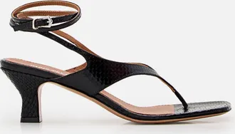 PARIS TEXAS Black Slingback Heels