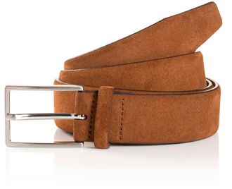 Tom Tailor Synthetikg&uuml;rtel TOM TAILOR, Herren, Gr. 11,5, braun (cognac), Rindsleder, G&uuml;rtel Synthetikg&uuml;rtel, Velourslederg&uuml;rtel, Freizeit- und Anzugsg&uuml;rtel, bis 