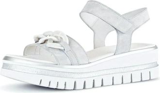 Gabor Platform Sandaal - Dames - Schoenen - Grijs - Maat: 38 1/2 EU