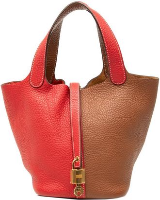 Herm&egrave;s Pre-owned Hermes Clemence Picotin Lock 18 Casaque Satchel Ladies GIH63B29NAK4ELAX