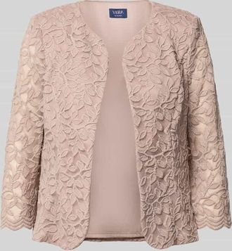 Vera Mont Blazer mit Spitze und 3/4-Arm in Taupe, Gr&ouml;&szlig;e 36