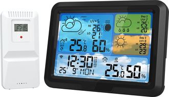 OEM Estaci&oacute;n Meteorol&oacute;gica Inal&aacute;mbrica Con Sensor Wifi Exterior, Temperatura Interior Y Exterior, Presi&oacute;n Atmosf&eacute;rica/bar&oacute;metro, Humedad, Pron&oacute;stico De 3 