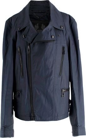 Belstaff Navy Cargo Zip Biker Jacket Size XL
