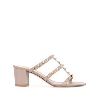 Valentino Garavani Heeled Mules, female, Pink, Size: 7 1/2 US Rockstud 60 Heeled Mule