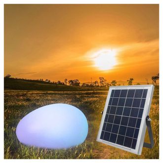 Trade Shop Trade Shop Traesio - Trade Shop - Lampada Solare Luce Rgb Sensore Crepuscolare Pannello Solare Ricaricabile Led 14w