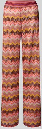 Milano Milano Italy Wide Fit Stoffhose in H&auml;kel-Optik in Hellbraun, Gr&ouml;&szlig;e XL