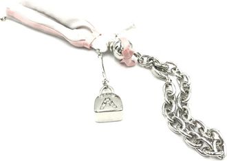 Anteprima Silver Chain With Pink Ribbon Womens Detail (Pre-Owned)