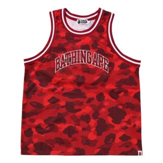 A Bathing Ape Color Camo Jersey Red 1I30-108-019-RED