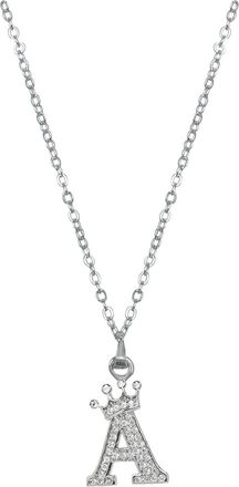 Generic 26 English Letters Full Pendant Necklace For Women Rhinestone Necklaces A Z Alphabet Initial Teen Girls Jewelry Rose Long (A, One Size)