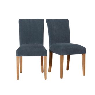 Robin des Bois Sillas de comedor elegantes y contempor&aacute;neas de madera azul pizarra