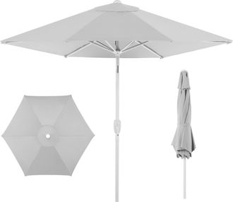 Best Choice Products 7.5ft Patio Umbrella White Pole, Outdoor Market Umbrella Steel Pole