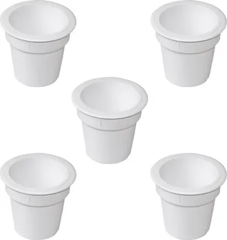 Emuca Accesorio Porta Objetos Pot, Pl&aacute;stico Blanco, Pl&aacute;stico - Emuca