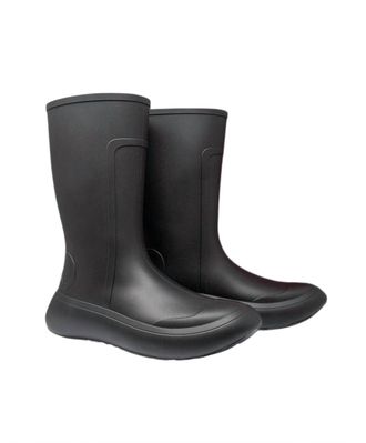Ferragamo Mens Gancini Detail Rain Boot In Black