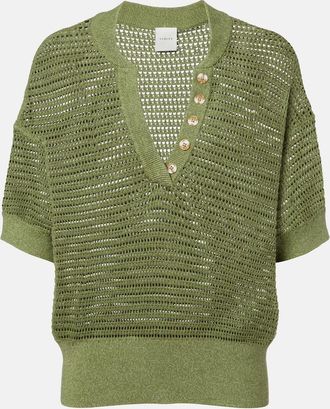 Varley Callie open-knit cotton top