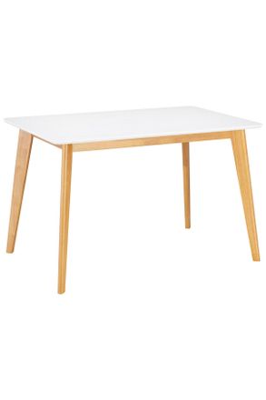 Livetastic Esstisch, Wei&szlig;, Holz, Kautschukholz, massiv, rechteckig, 80x76x120 cm, Holzm&ouml;bel, Holztische, Esstische Holz, Massivholztische