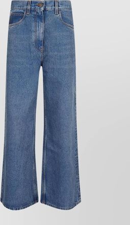 Etro denim trousers with wide leg and pockets