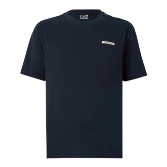 Emporio Armani T-Shirts, male, Blue, Size: 3XL Train Logo T-Shirt