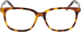 Saint Laurent Tortoiseshell Square Full Rim Eyeglasses - Brown