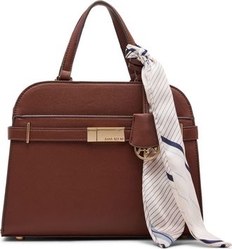 Anne Klein Medium Satchel with Scarf in Walnut at Nordstrom Rack