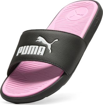 Puma Badesandale PUMA COOL CAT 2.0 WNS, Damen, Gr. 40,5, weiss (puma schwarz, puma wei&szlig;, pale pink), unifarben, Schuhe Badesandale, Badelatschen