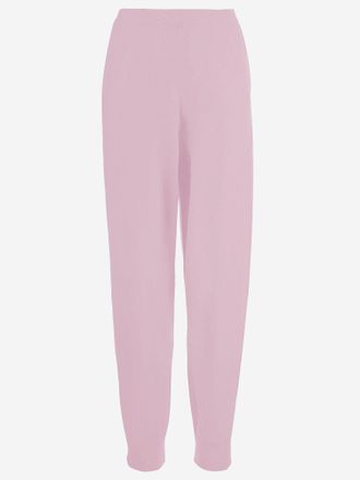Allude Womens Wool And Cashmere Trousers Pink Virgin